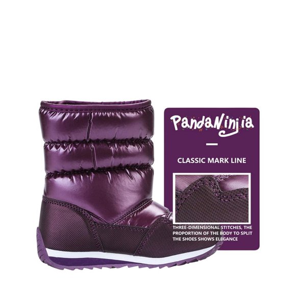 Vecjunia Unisex Kids Winter Snow Boots Anti-Slip - Picture 3 of 7